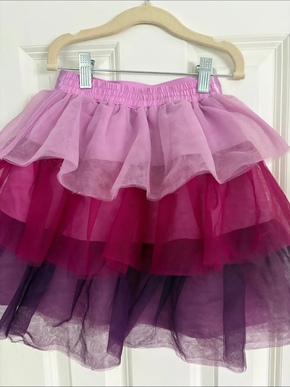 Janie & Jack Girls Tiered Pink & Purple Tulle Skirt
